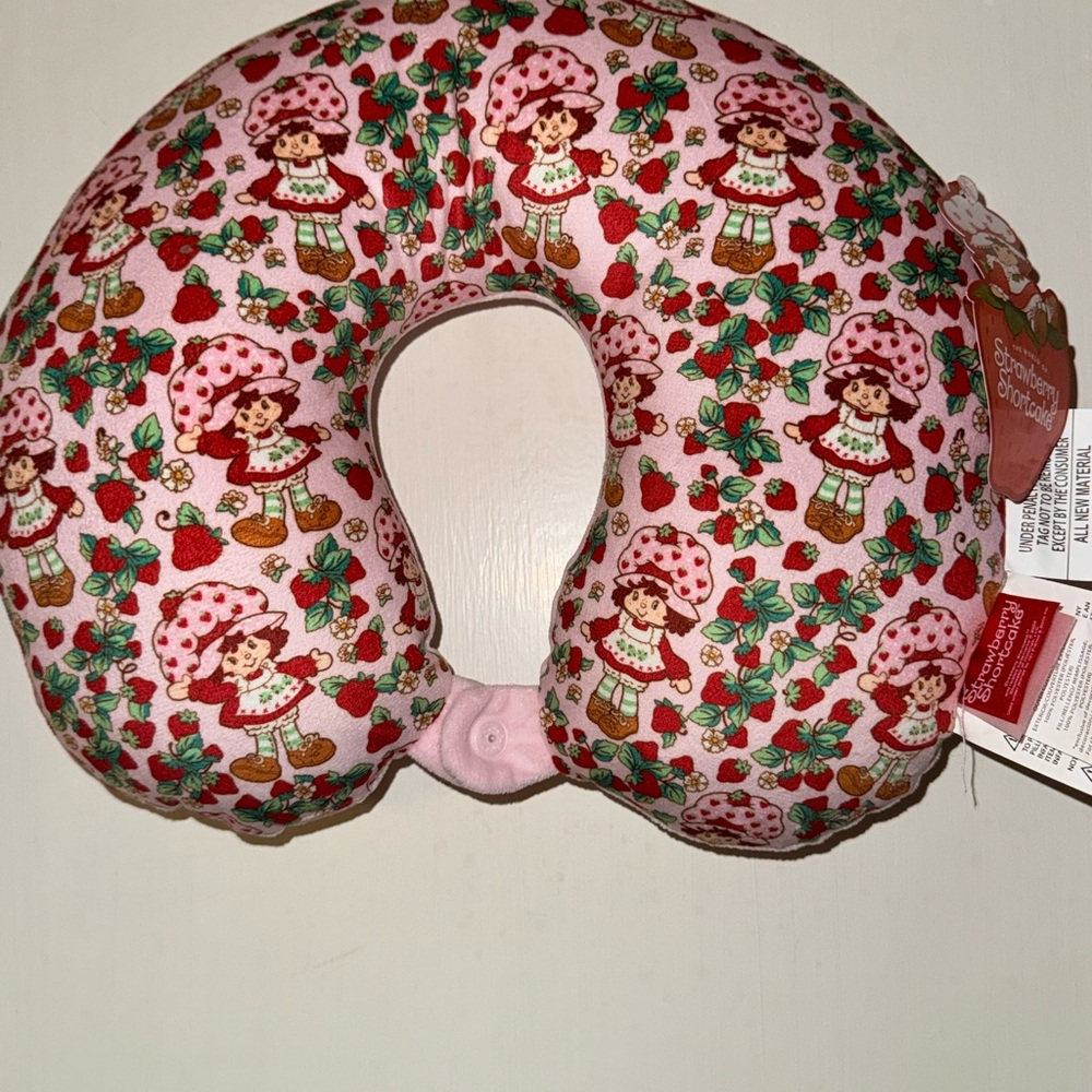 Strawberry Shortcake Pink Travel Neck Pillow